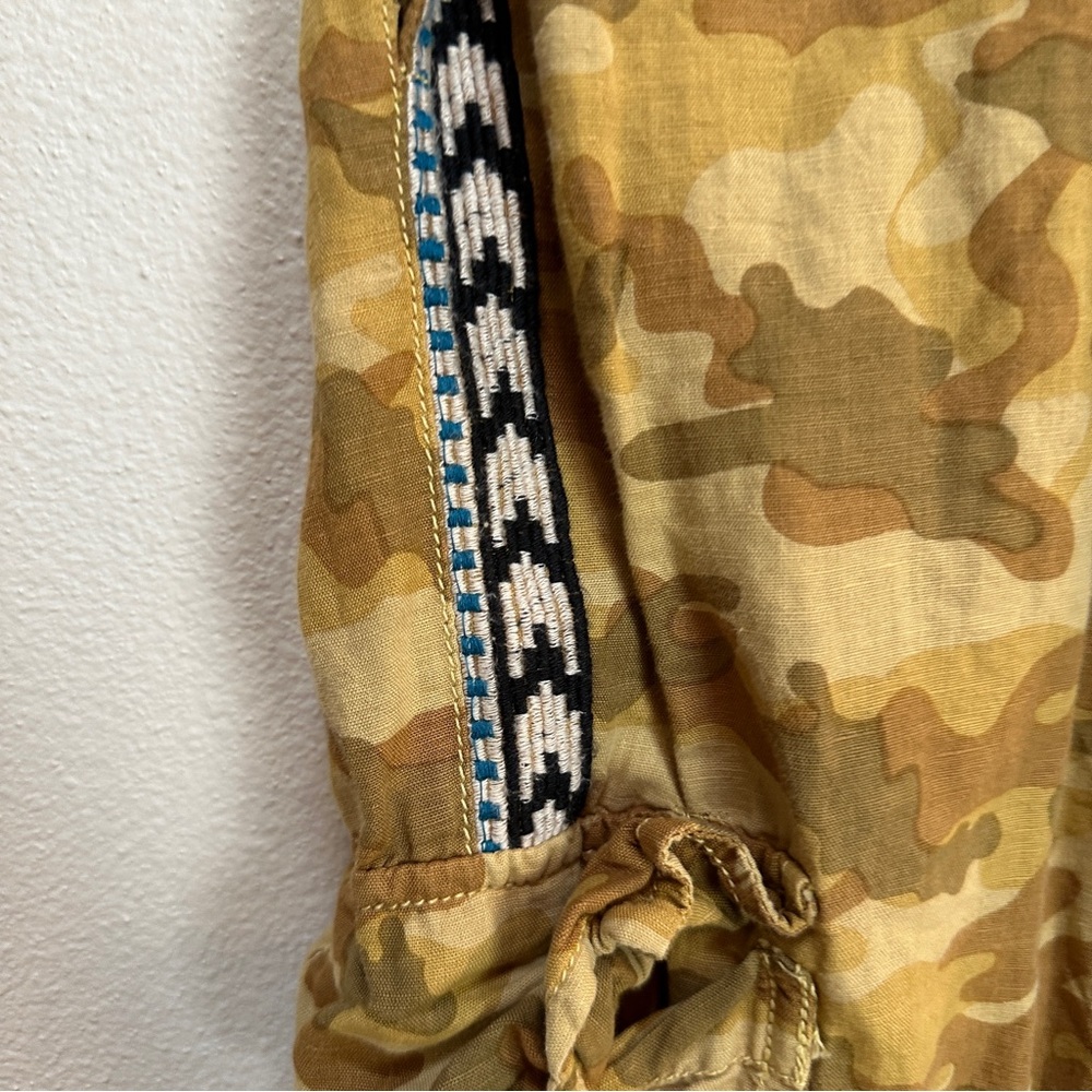 Sundance Gold Camouflage Constas Camo Jogger Linen Cotton Blend Women’s Small - Picture 4 of 6